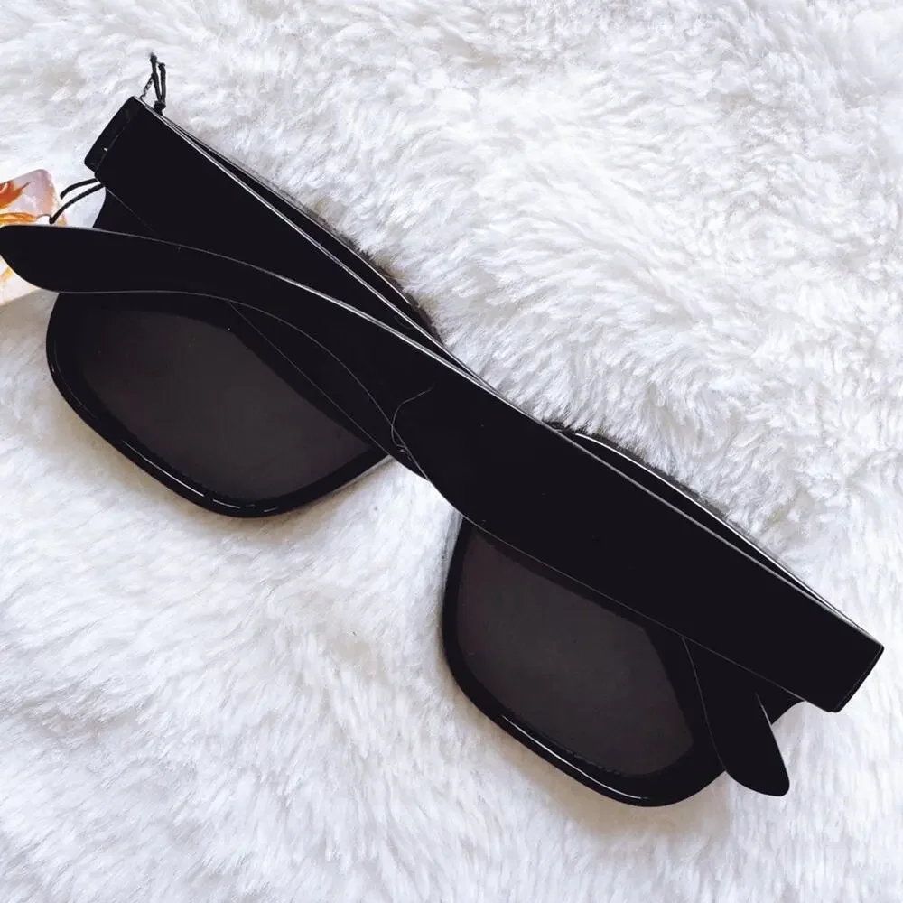 Cedric Black w/ Blue & Green Tinted Lenses Mirrored Sunglasses